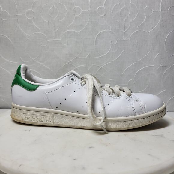 Adidas Stan Smith Leather Sneakers Mens 8.5 White Green Lace Up Casual Tennis main image 12